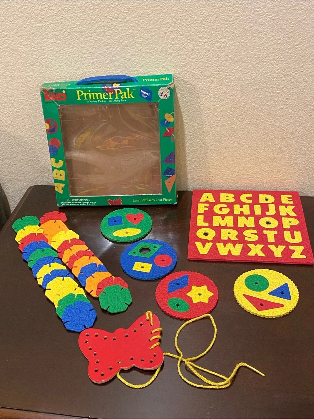 RARE VTG Lauri Primer Pak Travel Kit Variety Pack LR-2117 Foam Puzzles And More